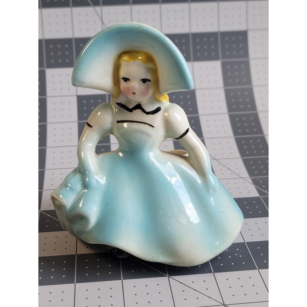 Vintage Shawnee Pottery Blonde Southern Belle Lady Planter 1950's